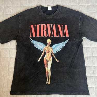 Nirvana T-shirt Vintage processed Band T NIRVANA M