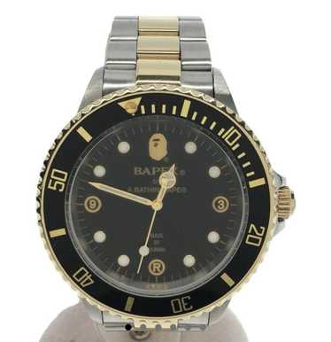 Bape A BATHING APE Bapex Quartz Analog Watch Silv… - image 1