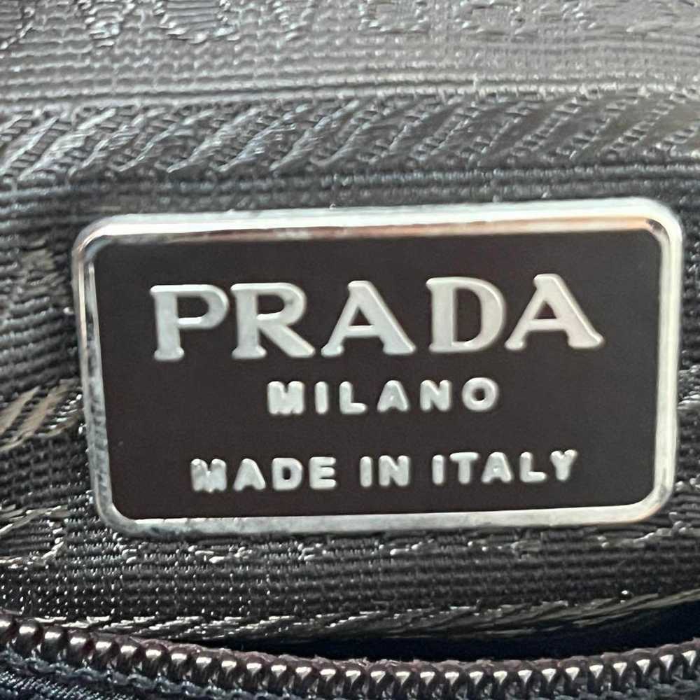 PRADA Mini Handbag with Triangle Logo, Nylon, Bla… - image 8