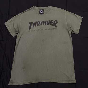 Thrasher Skate Mag T-Shirt Green Army Size Medium… - image 1