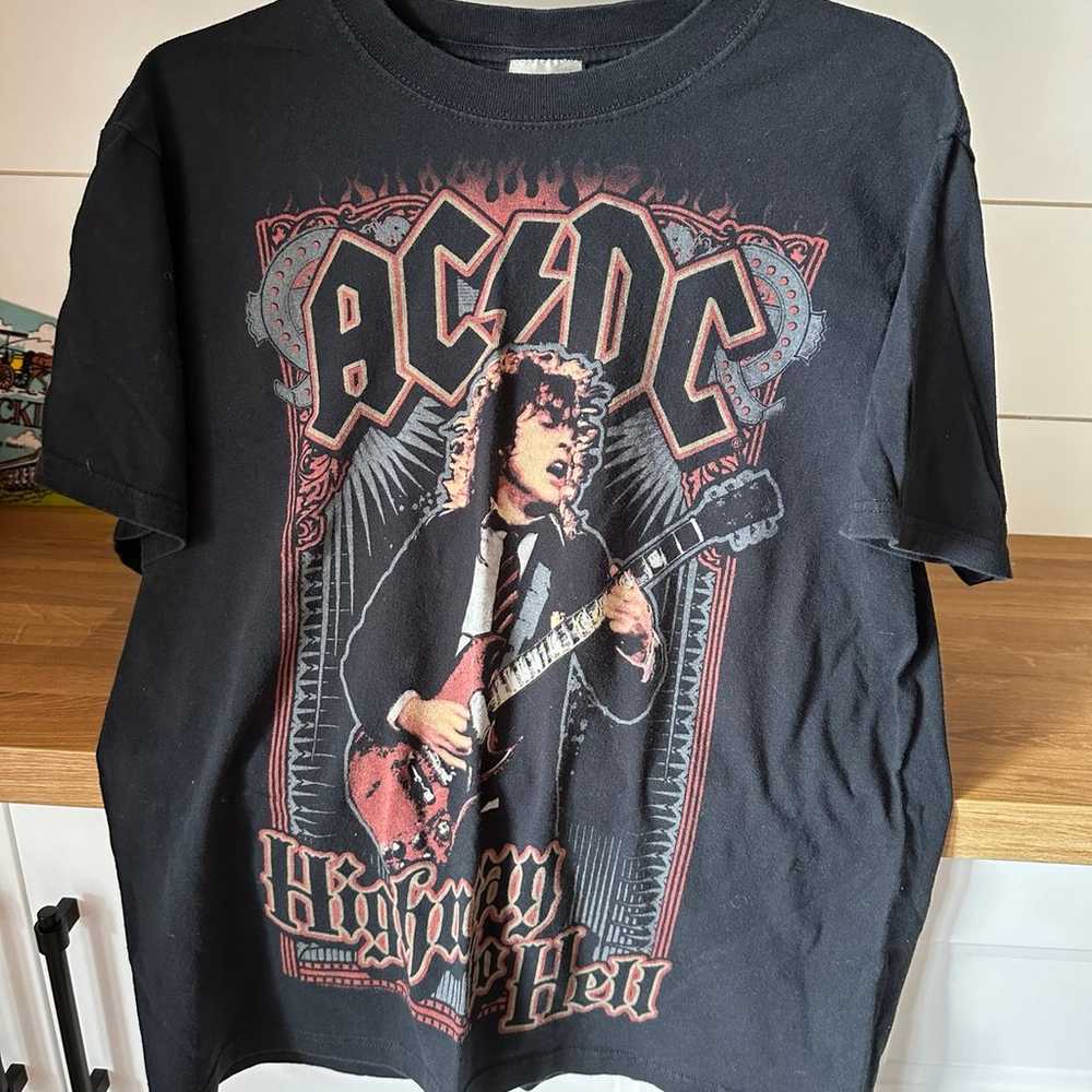 2000s AC/DC Highway To Hell Liquid Blue Tag T-Shi… - image 1