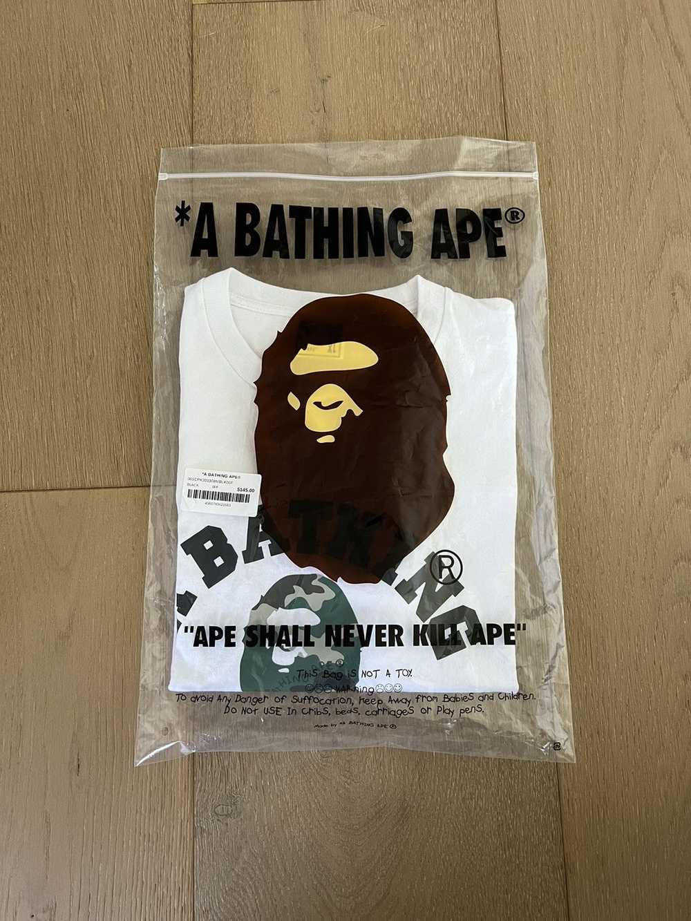 Bape Bape Woodland Camo College Tee - image 1