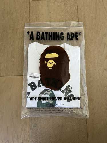 Bape Bape Woodland Camo College Tee - image 1