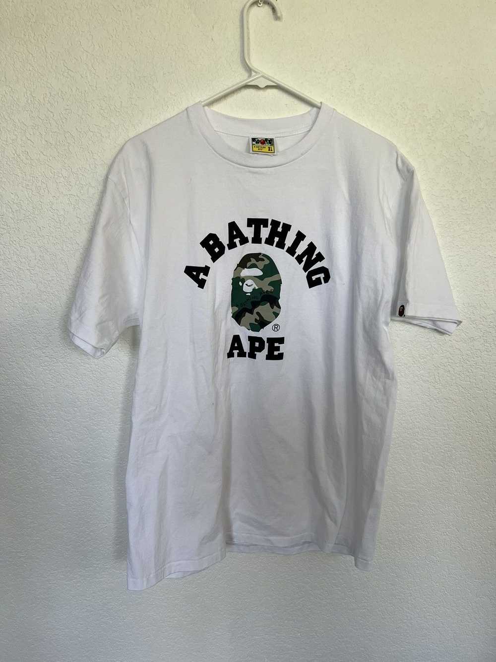 Bape Bape Woodland Camo College Tee - image 3