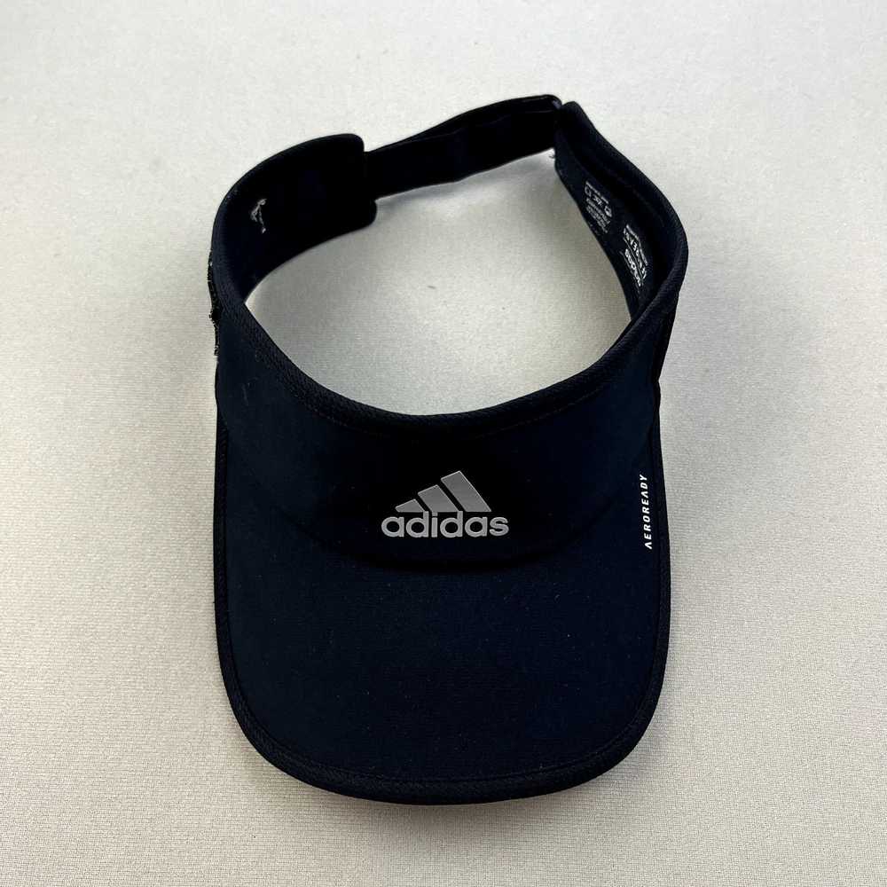 Adidas Adidas Visor Hat Cap Black Aeroready Three… - image 2