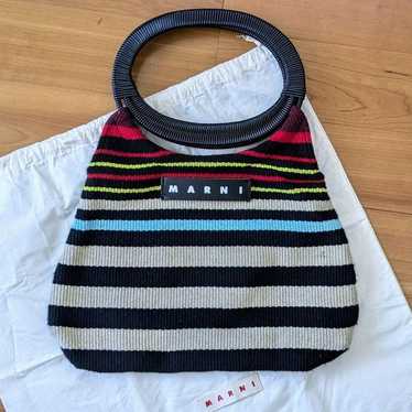 ★Rare High-Quality Item★ Marni Market Boat Bag Bla