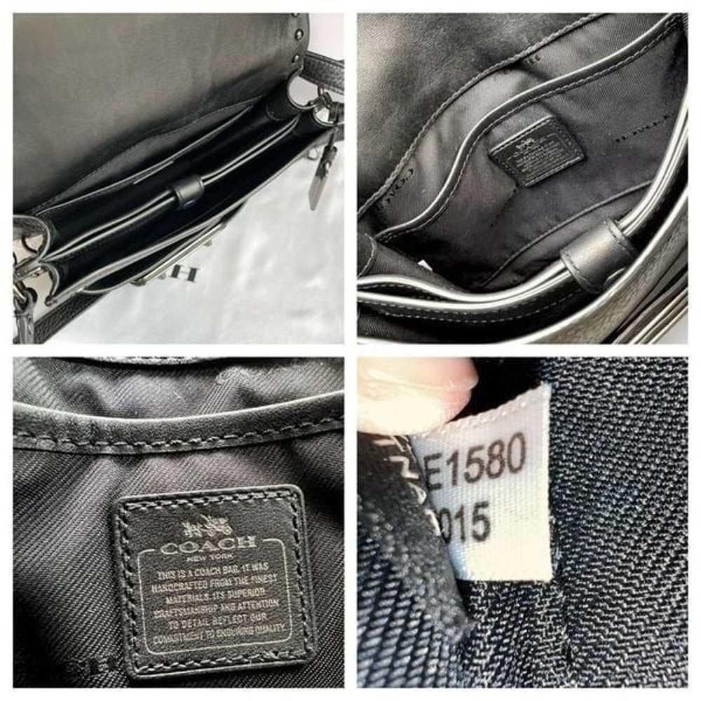 Coach Swagger Saddle / Shoulder Bag Black w/ Rive… - image 10