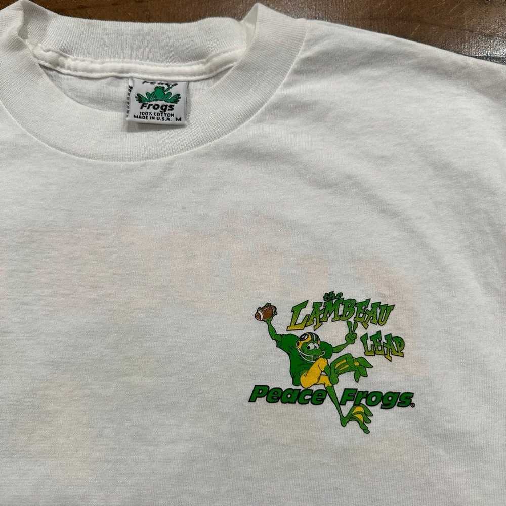 Vintage 1997 Peace Frogs Packers Shirt M - image 4