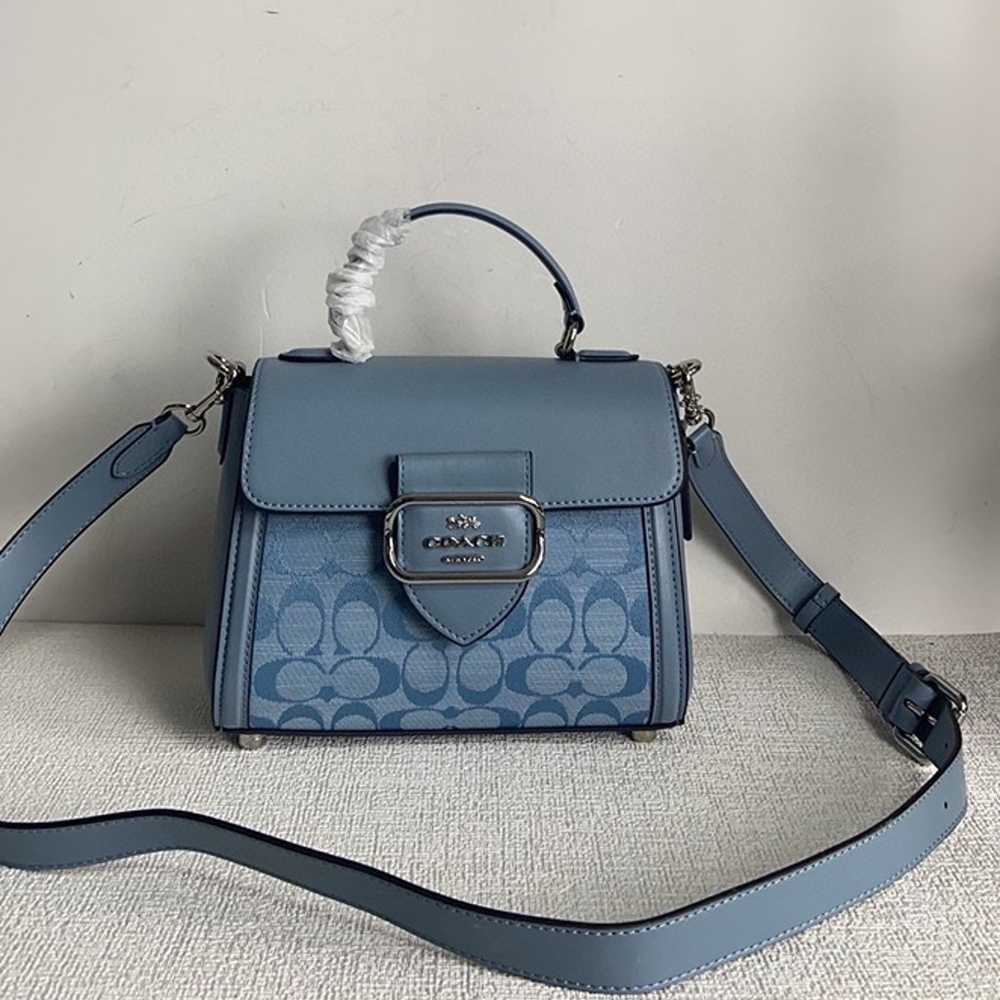 Morgan Top Handle Satchel In Signature Chambray - image 3