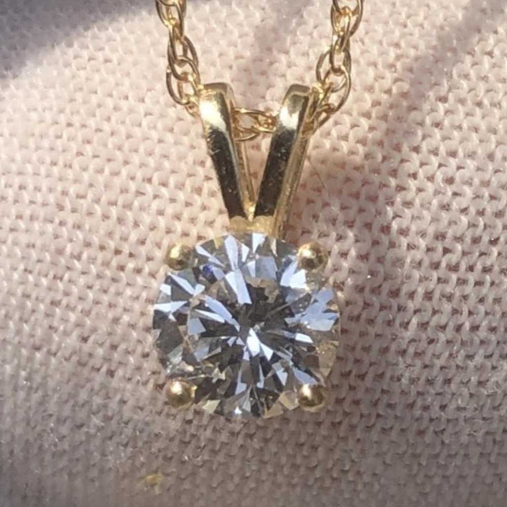 Diamonds & You Yellow gold pendant - image 2