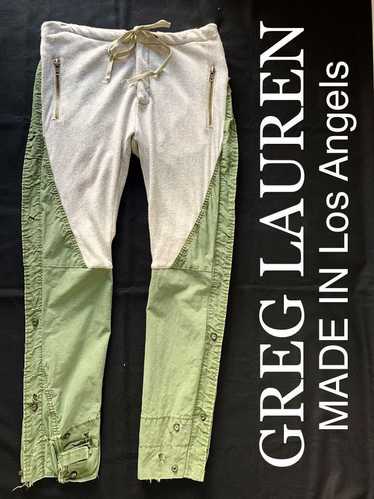 Greg Lauren Grey fleece tent GLI slim fit pant