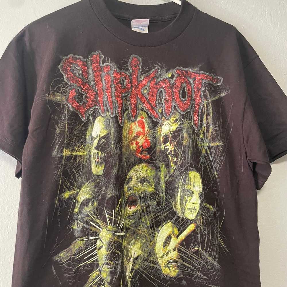 Vintage Y2K 2008 Slipknot double sided t-shirt Me… - image 2