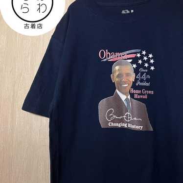 【Vintage】FRUIT OF THE ROOM Barack Obama Print T-S… - image 1