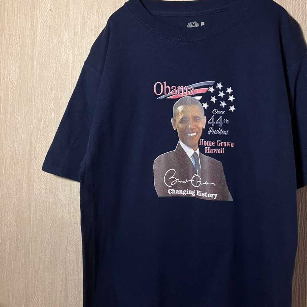 【Vintage】FRUIT OF THE ROOM Barack Obama Print T-S… - image 2