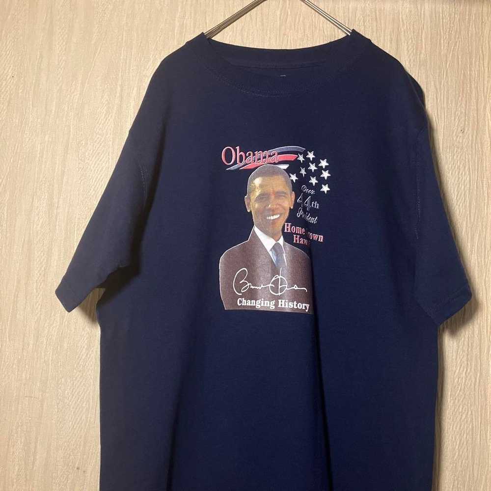 【Vintage】FRUIT OF THE ROOM Barack Obama Print T-S… - image 3