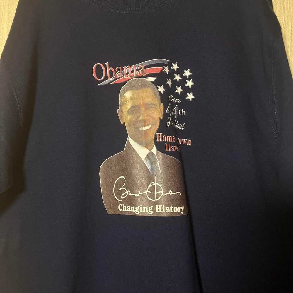 【Vintage】FRUIT OF THE ROOM Barack Obama Print T-S… - image 4