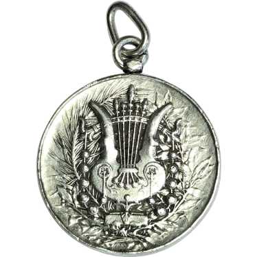 Antique 19th Century Medal Sterling Award Music Fe