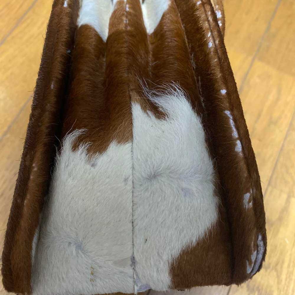 50s? Pony Hair Cowhide Top Handle Bag Vintage - image 7