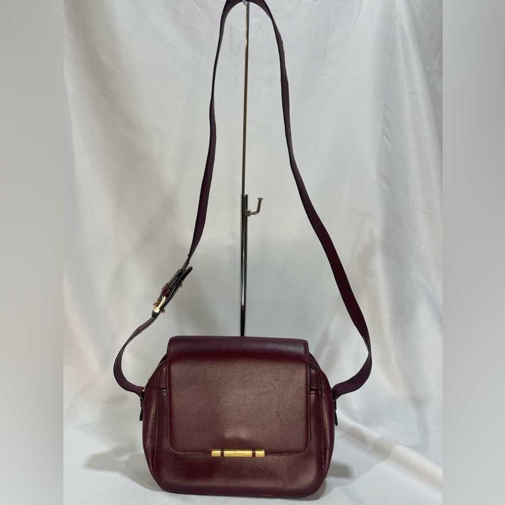 Bally Vintage Leather Burgundy Crossbody - image 1