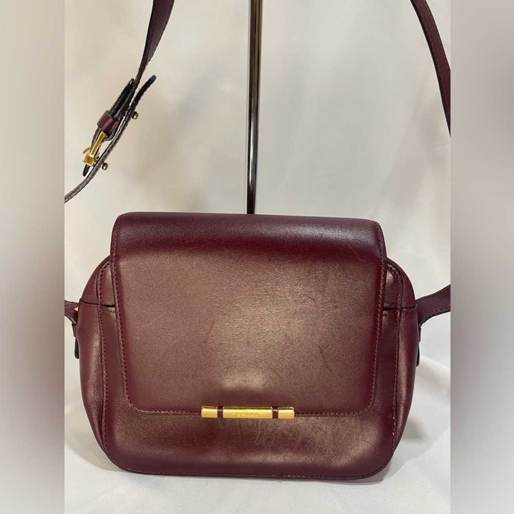 Bally Vintage Leather Burgundy Crossbody - image 2