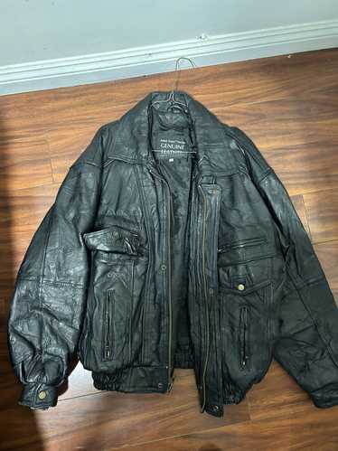 Vintage Black heavy leather jacket