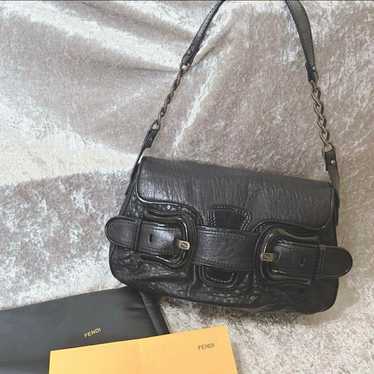 FENDI Calf Leather One Shoulder Bag Handbag