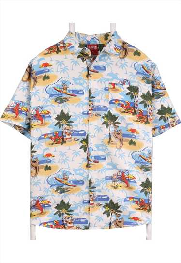 Vintage 90's Lowes Shirt Hawaiian Pattern Short Sl