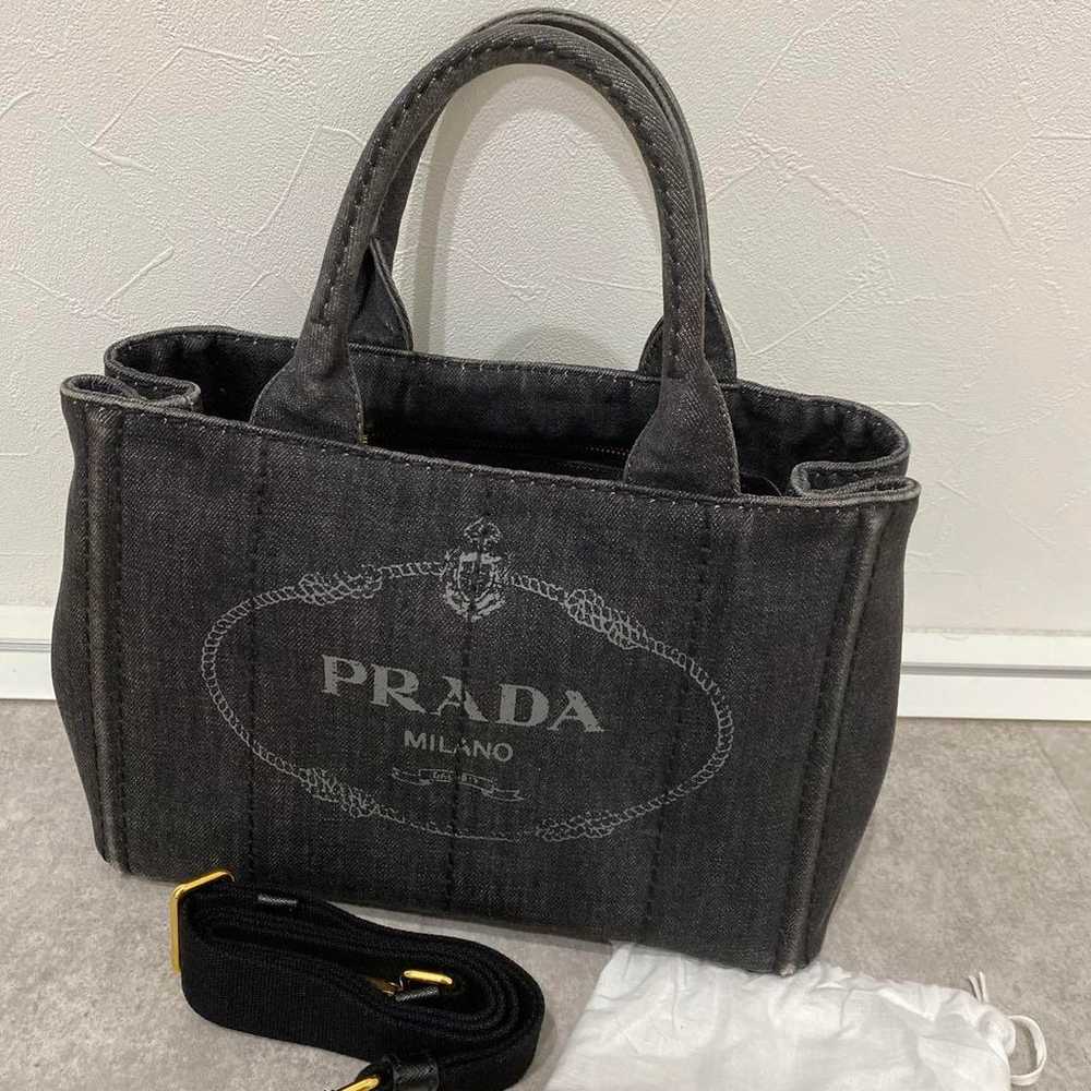 "Good quality" PRADA 2way shoulder tote bag Canap… - image 1