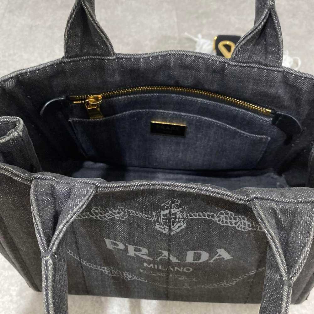 "Good quality" PRADA 2way shoulder tote bag Canap… - image 3