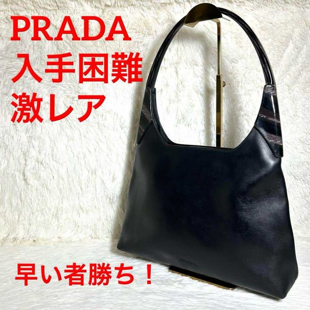 Hard-to-find PRADA plastic handle leather one-sho… - image 1