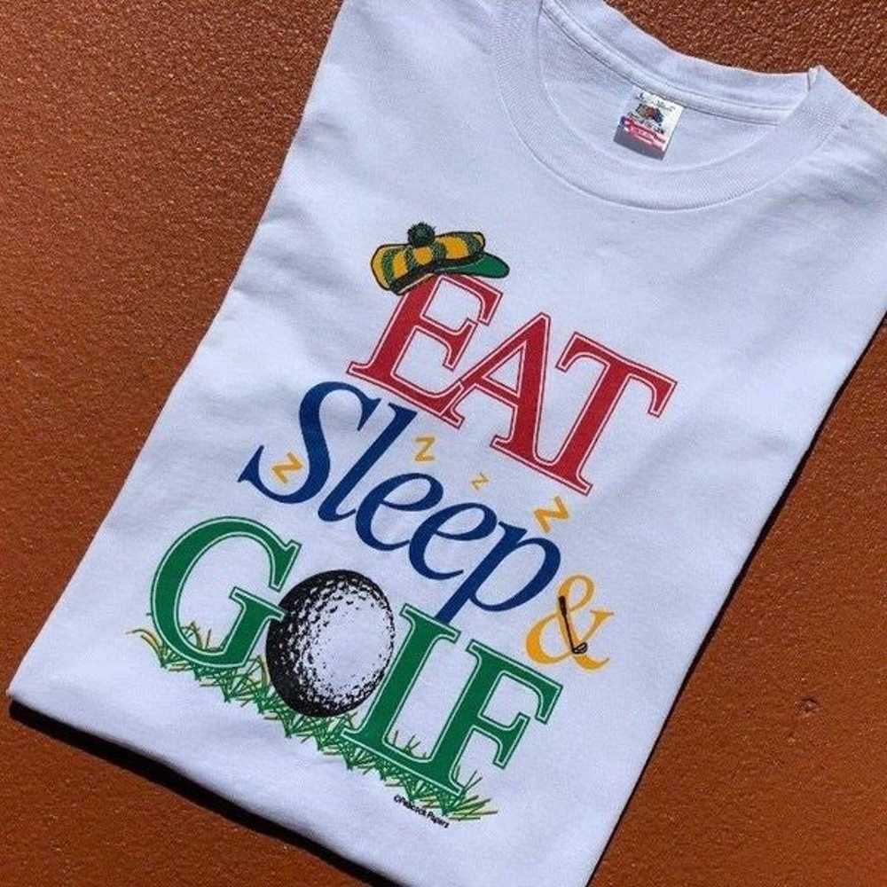 90s Vintage Eat Sleep & Golf T shirt Great condit… - image 2