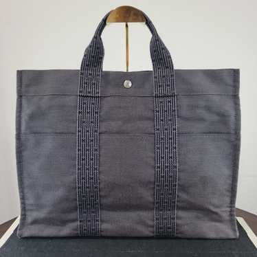 HERMÈS Toile Fourre Tout Herline MM Tote