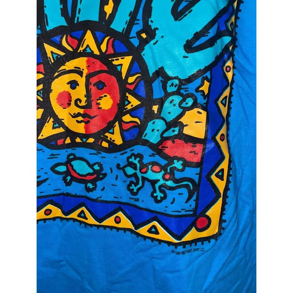 90s Vintage Jerzees Wild West Sun Art Desert Artw… - image 7