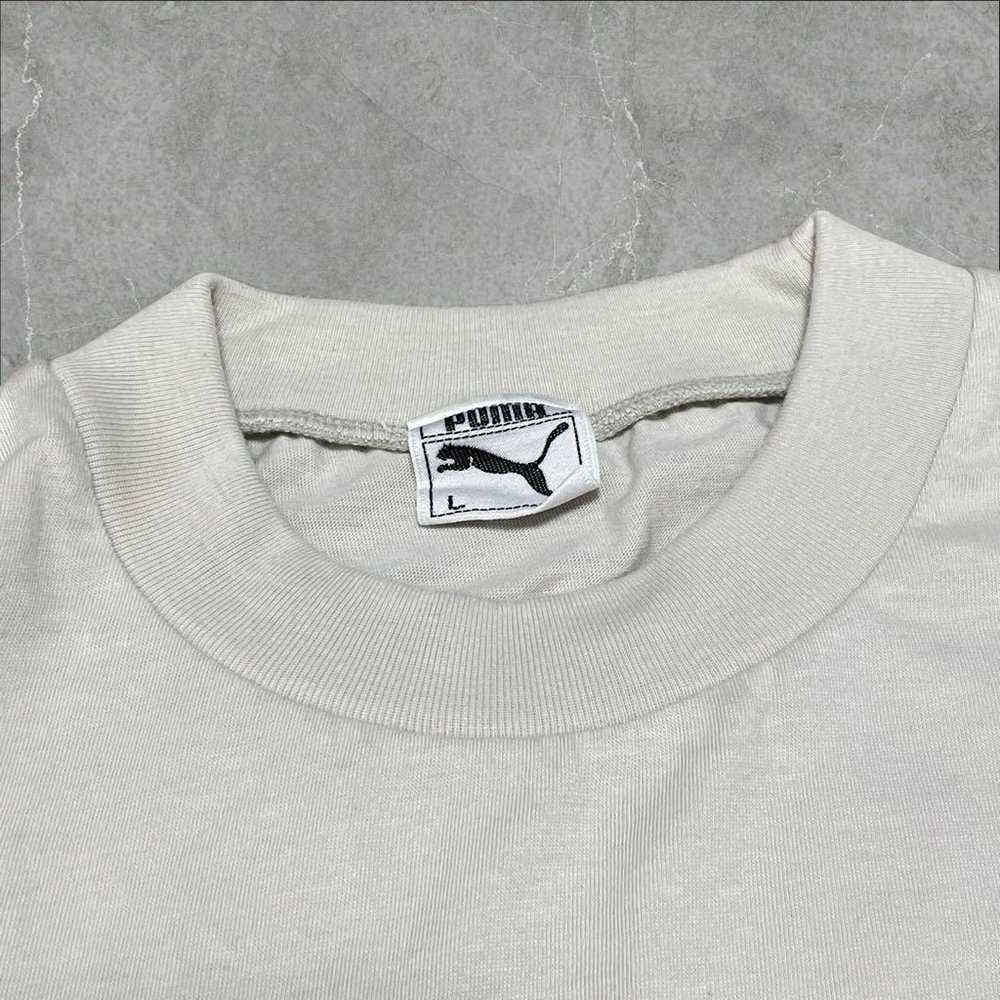 90s PUMA Single Stitch Embroidered Logo Point T-s… - image 6