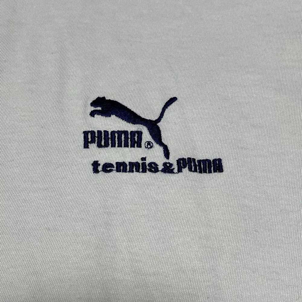 90s PUMA Single Stitch Embroidered Logo Point T-s… - image 7