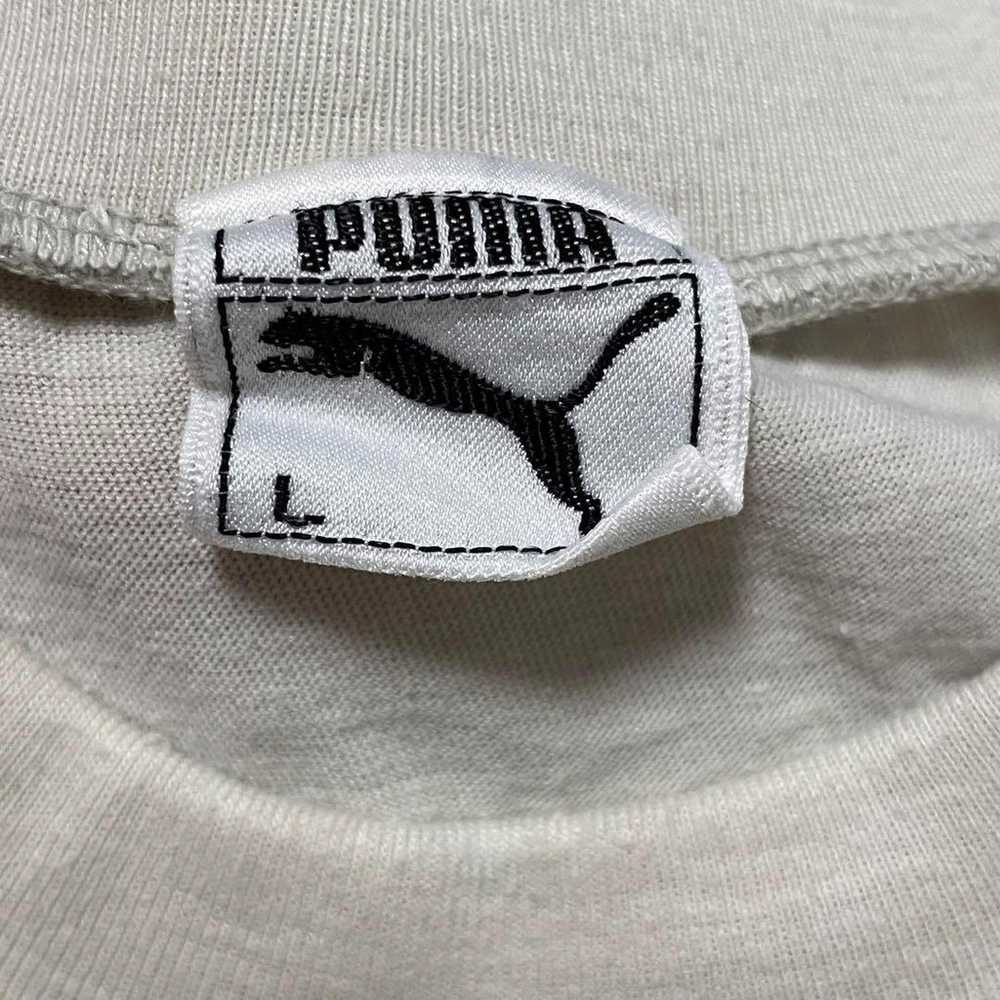 90s PUMA Single Stitch Embroidered Logo Point T-s… - image 8