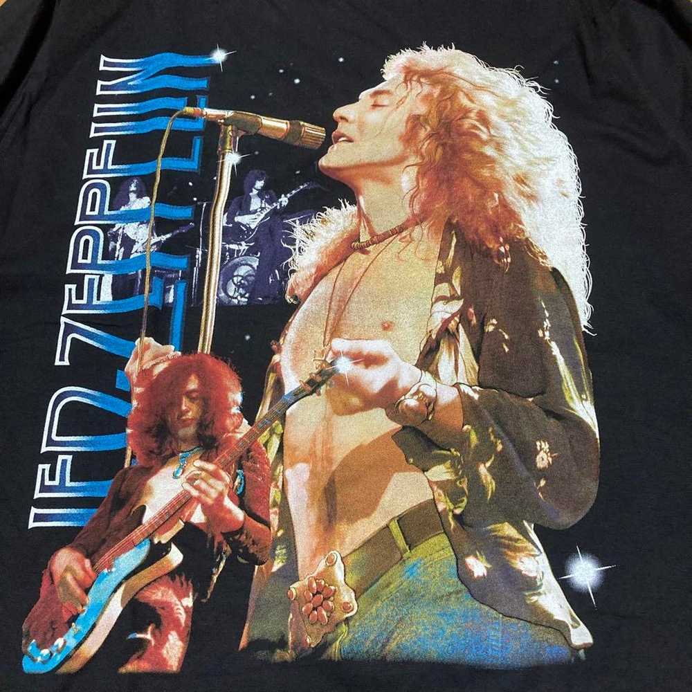 LED ZEPPELIN TEE Red Zeppelin band T-shirt Long T - image 2