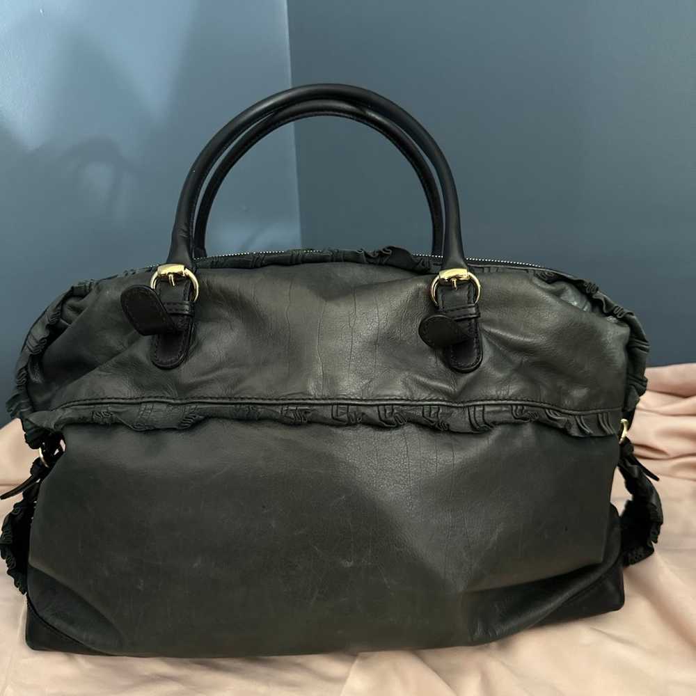 Gucci Sabrina Calfskin Ruffle Medium Boston Tote … - image 3