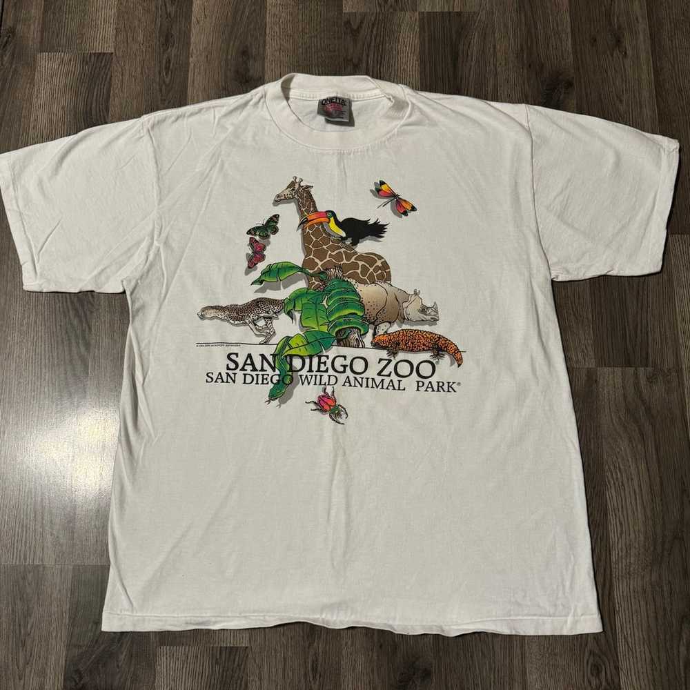 Vintage 90s San Diego Zoo Animal Park T Shirt 1996 - image 1