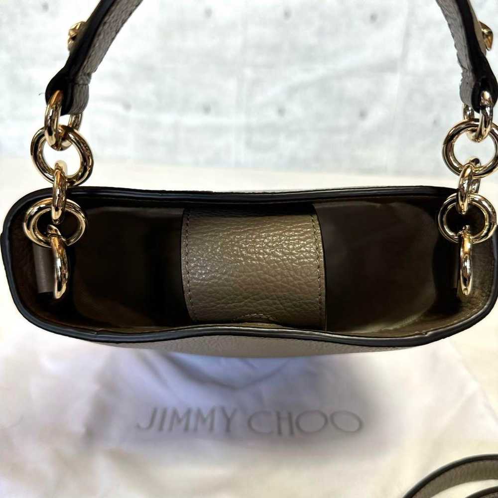 【Unused item】JIMMY CHOO Beige Leather 2WAY Handbag - image 7