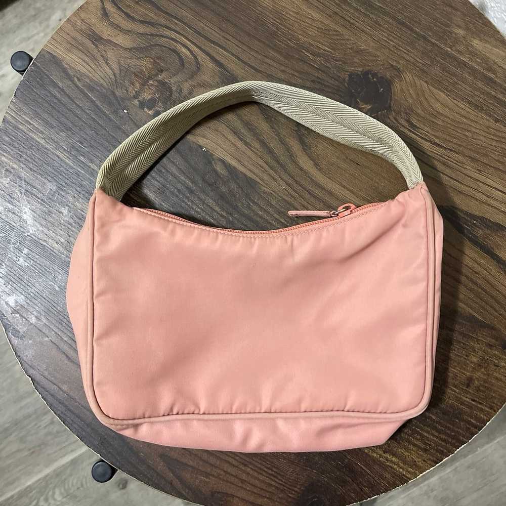 Y2k Prada Tessuto blush pink hobo shoulder bag - image 3