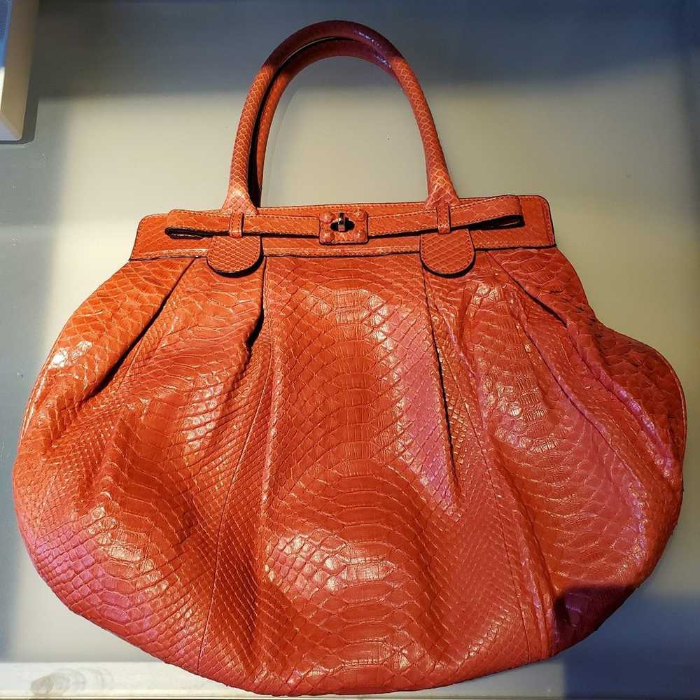 Nwot $2995 genuine python skin leather Zagliani b… - image 1