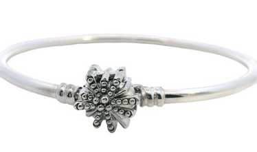 Pandora Bangle with Snowflake Clasp and "The Best… - image 1