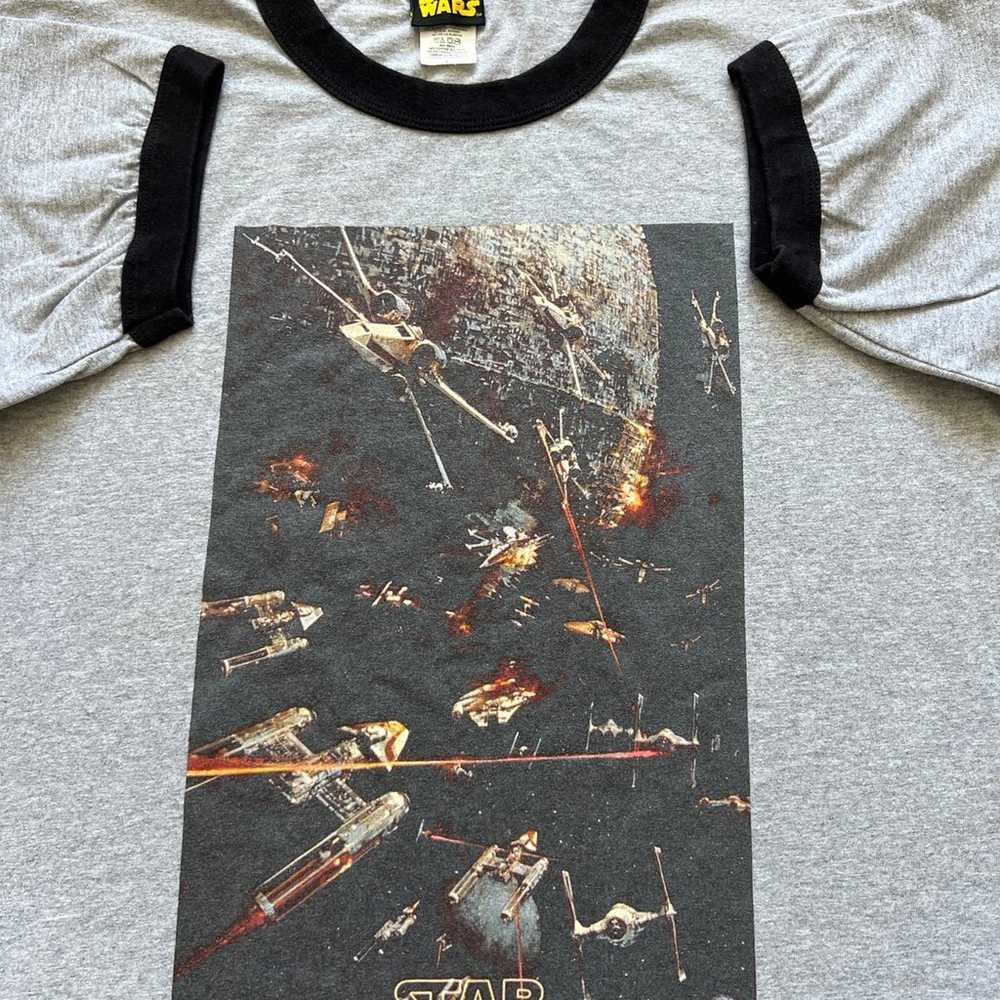 Vintage Star Wars Ringer Tee Shirt Large Death St… - image 2