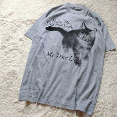 【Vintage】1990s Single Stitch Kitten Oversized Des… - image 1