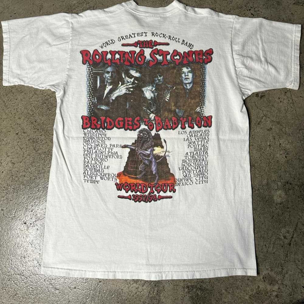 Vintage rolling stones 1998 shirt size L 90s vint… - image 5