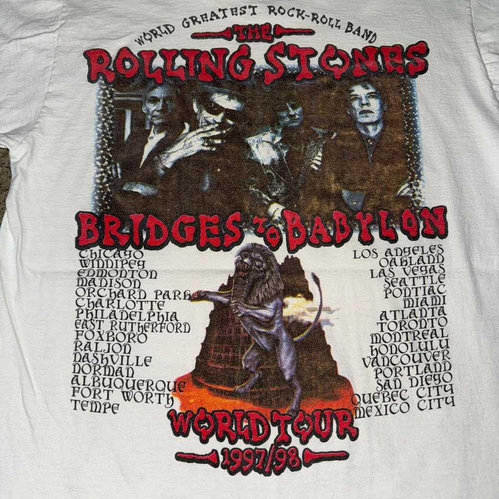 Vintage rolling stones 1998 shirt size L 90s vint… - image 6