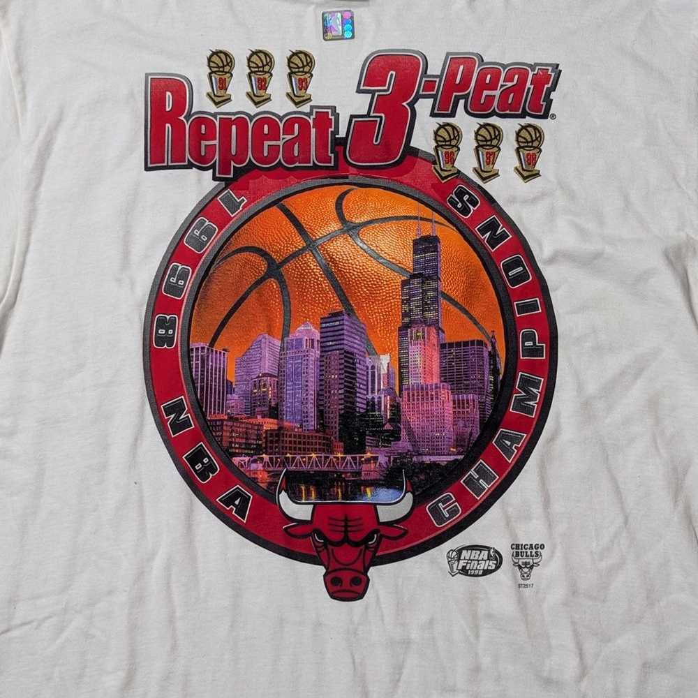 Chicago Bulls Repeat 3-Peat NBA World Champs Star… - image 6