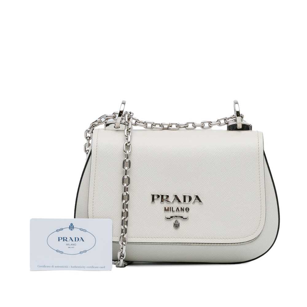 Product Details Prada White Saffiano Lux Chain Cr… - image 11