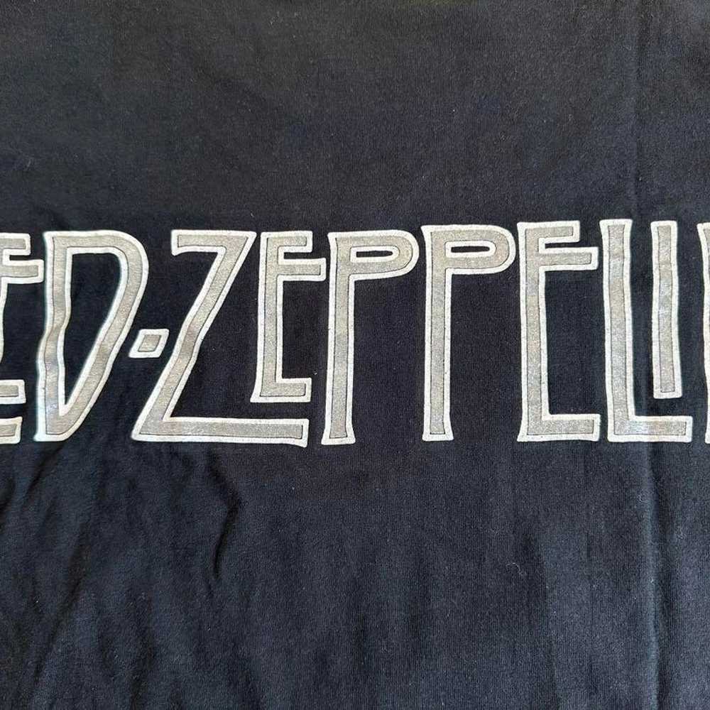 Red Led Zeppelin Zoso Logo Vintage T-Shirt - image 5